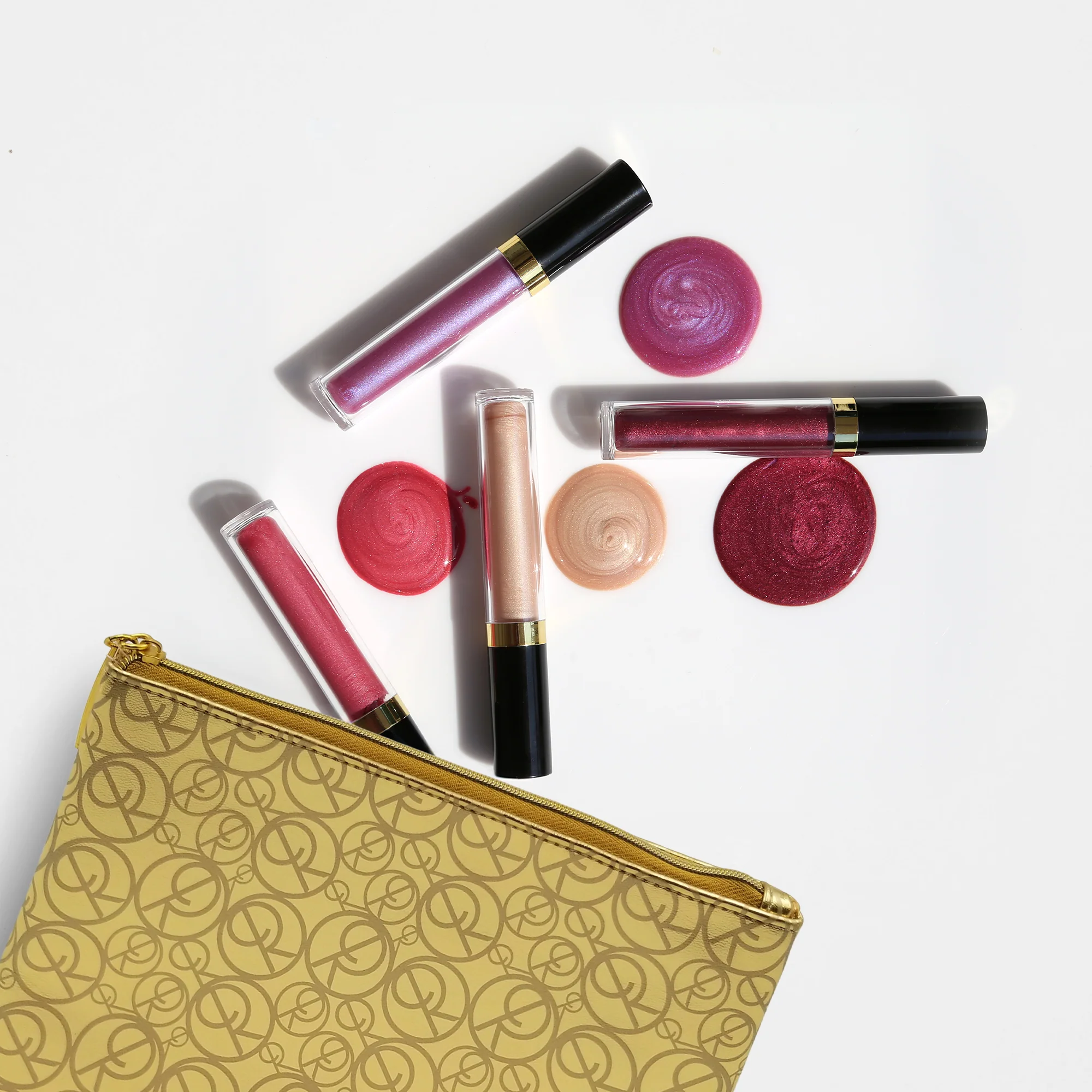 Buy 4 Perfect Skin Conditioning Lip Glosses with Gold Signature Cosmetic Bag - Image 4